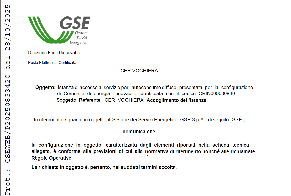 CER VOGHIERA E' ATTIVA