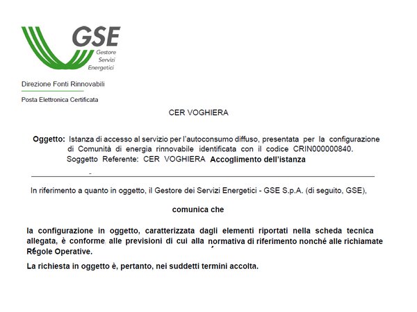 CER VOGHIERA E' ATTIVA